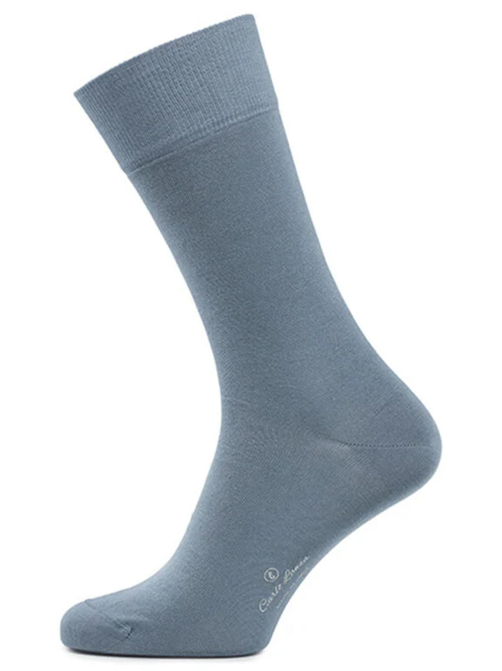Carlo Lanza grijs blauwe sokken-80% Egyptisch katoen | 16% Polyamide | 4% Elasthan-HEREN ONDER- EN BADMODE-Blauw