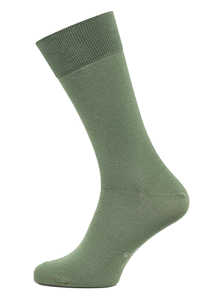 Carlo Lanza Heren Sokken – Groen-70% merino wol, 27% polyamide, 3% elasthaan-HEREN ONDER- EN BADMODE-Groen