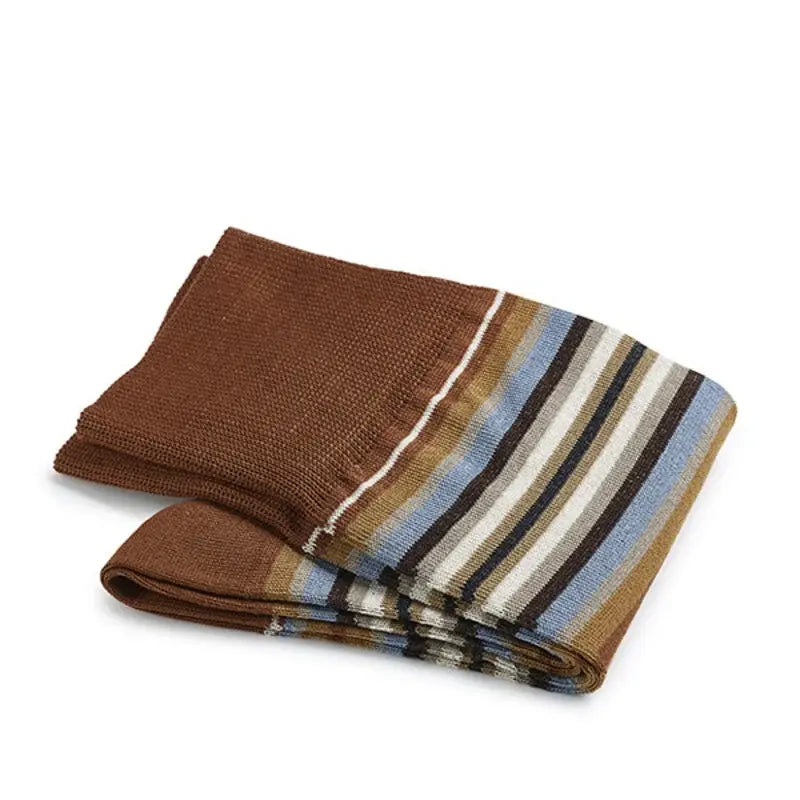 Carlo Lanza sokken cognac streep-80% katoen, 15% polyamide, 5% elasthaan-HEREN ONDER- EN BADMODE-Bruin