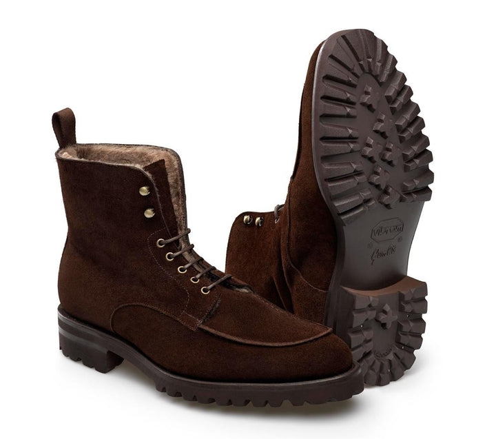 Carlos Santos DELBERT-Suede-HEREN SCHOENEN & RIEMEN-Bruin