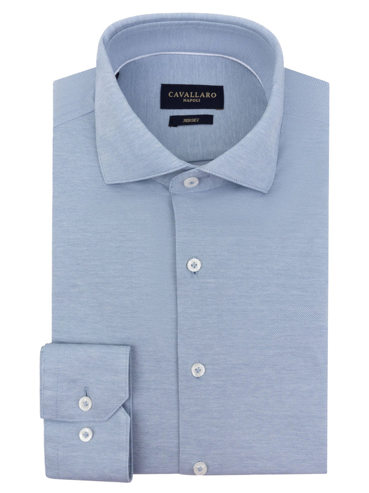 Cavallaro ANCONA overhemd slim fit-100% Katoen-HEREN SHIRTS-Blauw