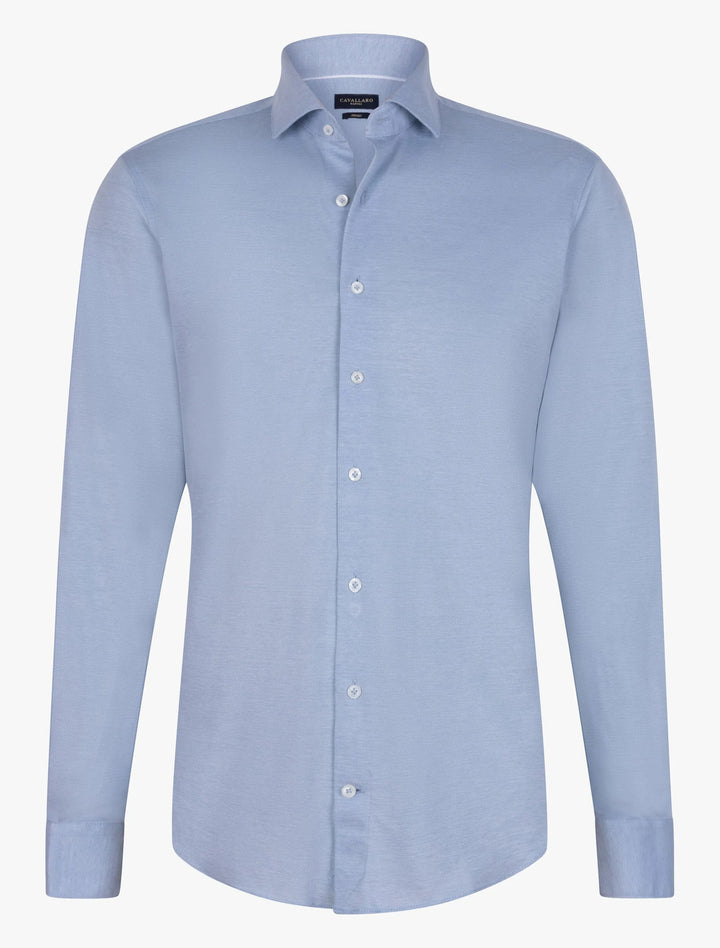 Cavallaro ANCONA overhemd slim fit-100% Katoen-HEREN SHIRTS-Blauw