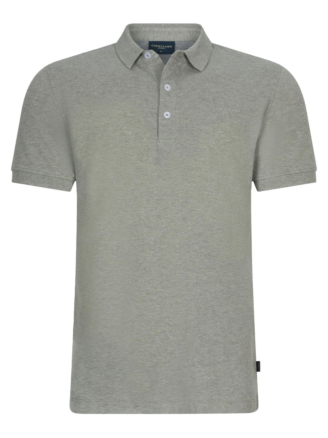 Cavallaro BAVONE polo regular fit-96% organisch katoen, 4% elasthaan -HEREN POLO'S & T-SHIRTS-Groen