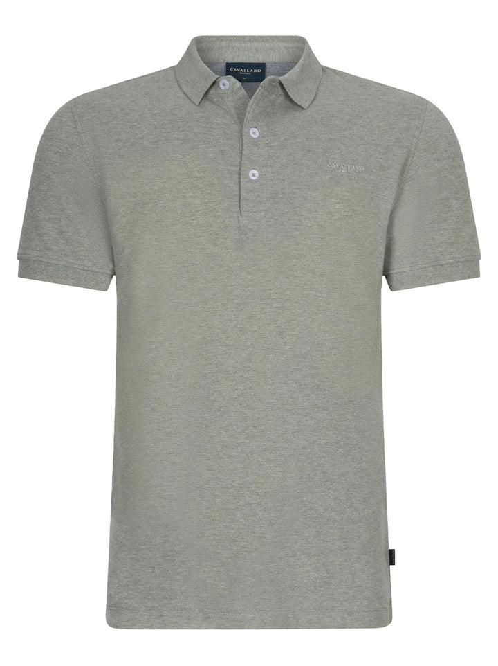 Cavallaro BAVONE polo regular fit-96% organisch katoen, 4% elasthaan -HEREN POLO'S & T-SHIRTS-Groen