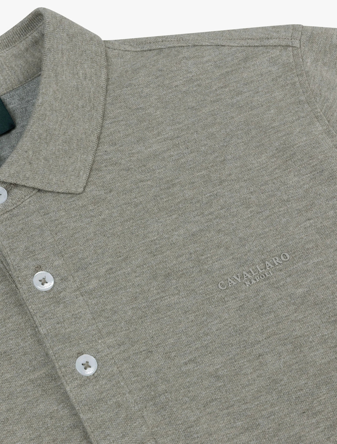 Cavallaro BAVONE polo regular fit-96% organisch katoen, 4% elasthaan -HEREN POLO'S & T-SHIRTS-Groen