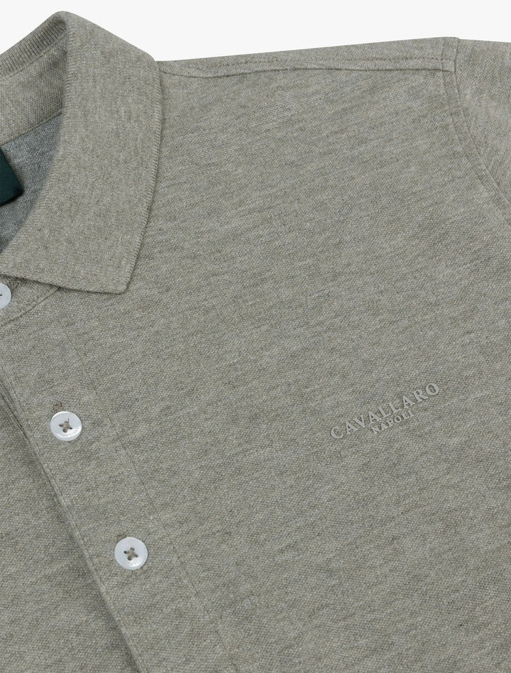 Cavallaro BAVONE polo regular fit-96% organisch katoen, 4% elasthaan -HEREN POLO'S & T-SHIRTS-Groen