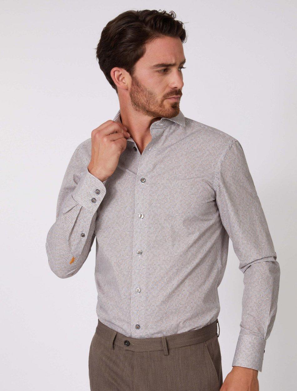 Cavallaro Camantino shirt-100% katoen-HEREN SHIRTS-Grijs