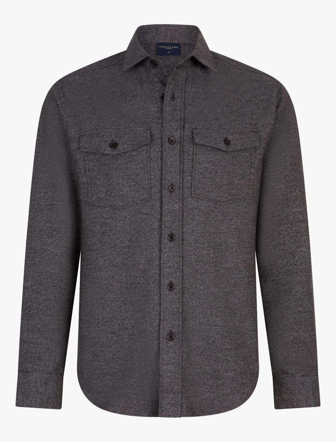 Cavallaro CASTINIO overshirt-100% katoen-HEREN SHIRTS-Bruin