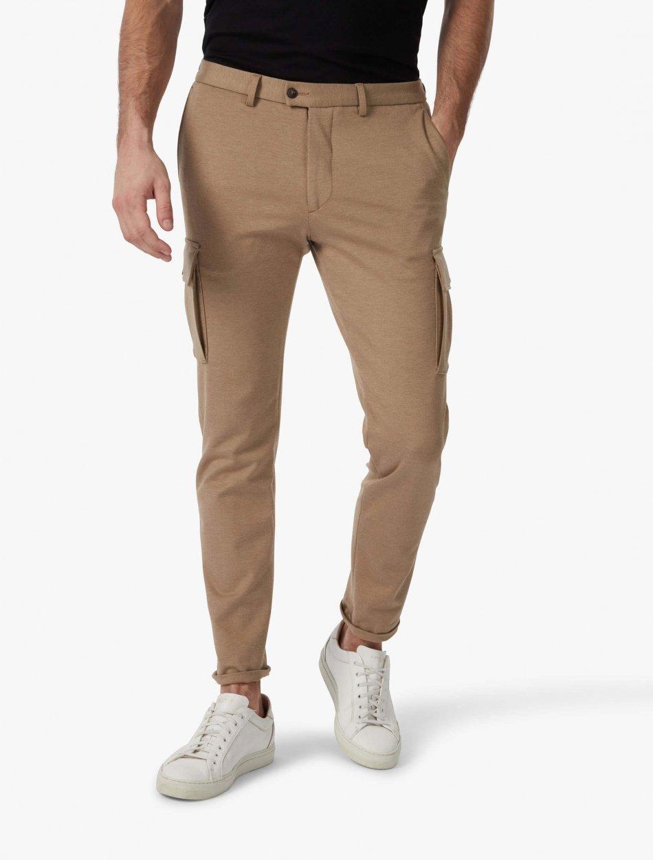 Cavallaro Colan broek-70% viskose, 26% polyamide, 4% elasthaan-HEREN BROEKEN-Beige