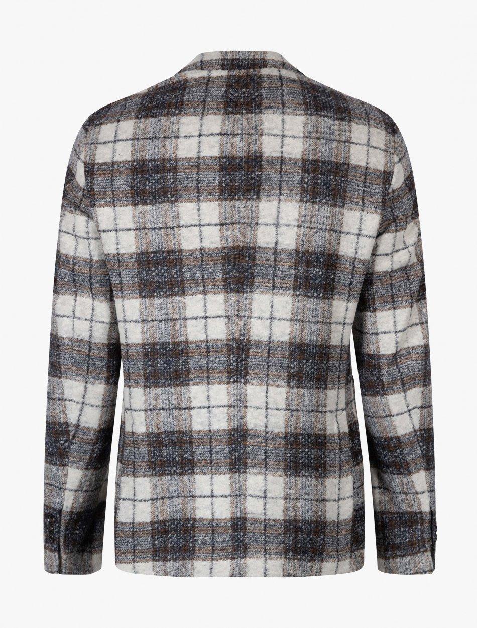 Cavallaro colbert AUGUSTO-54% polyacyl, 24% wol, 22% polyester-HEREN PAKKEN & COLBERTS-Blauw