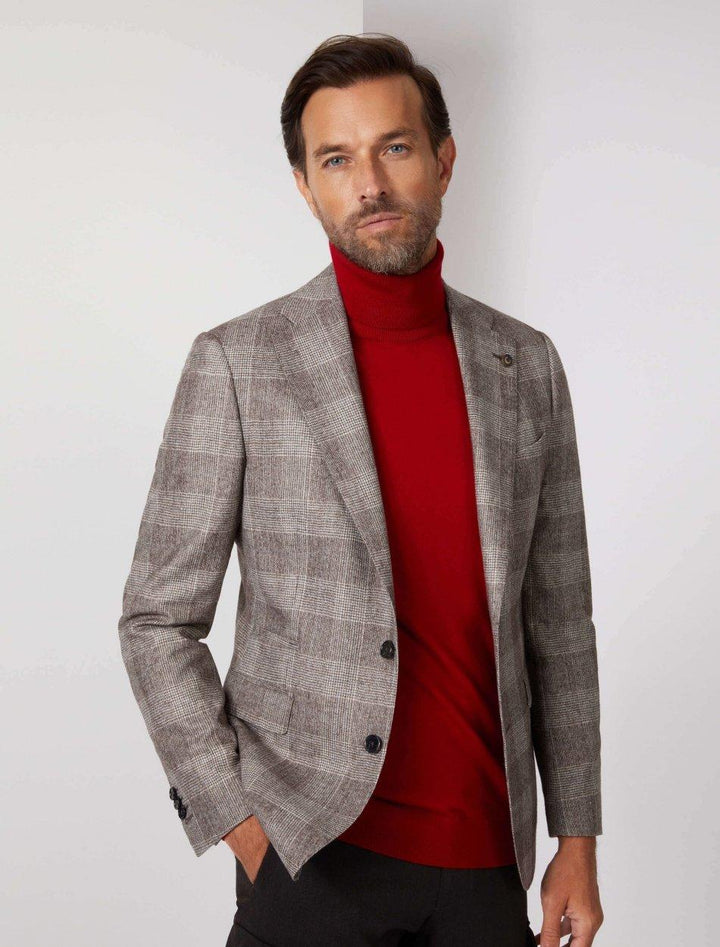 Cavallaro colbert REMIGIO-62% WA Angora, 19% PC Polyacryl, 16% PA Polyamide (Nylon), 3% WS Kasjmier-HEREN PAKKEN & COLBERTS-Bruin