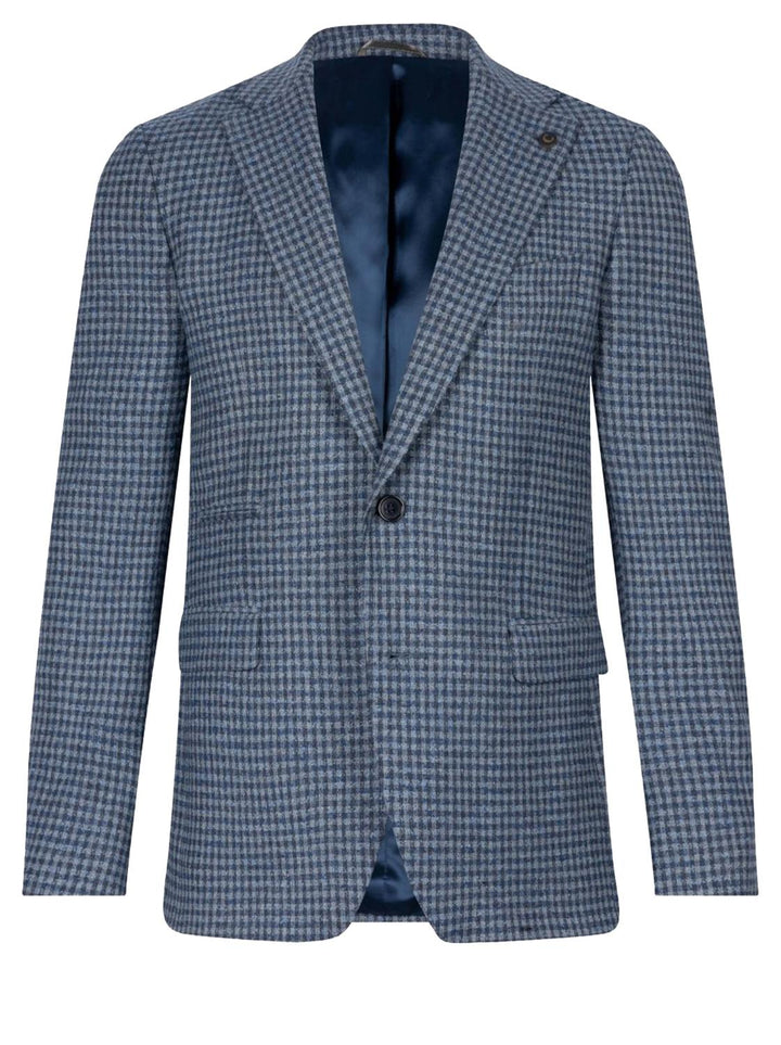 Cavallaro colbert SILVANO-52% wol, 46% polyester, 2% elasthaan-HEREN PAKKEN & COLBERTS-Blauw