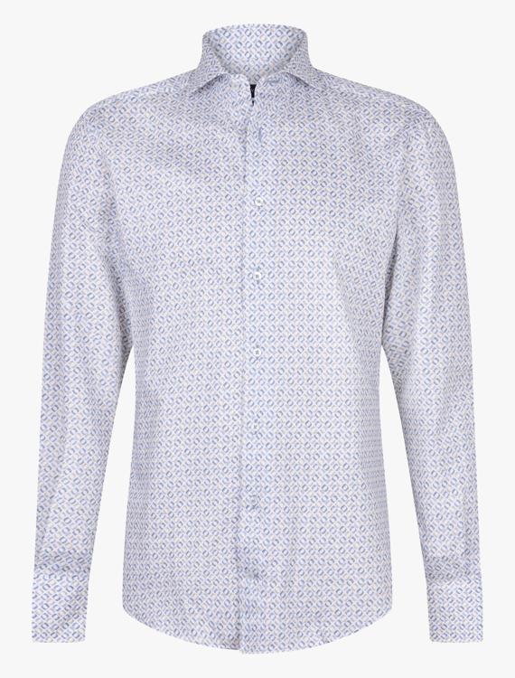 Cavallaro MIDOTI overhemd -100% katoen-HEREN SHIRTS-Blauw