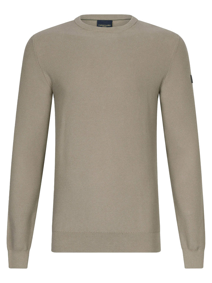 Cavallaro PULCIANO trui-100% CO Katoen-HEREN TRUIEN & VESTEN-Groen