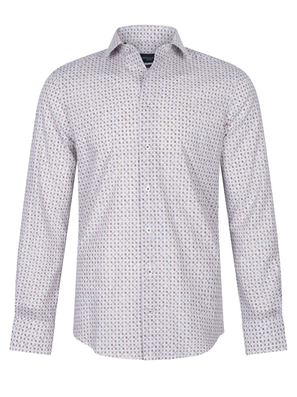 Cavallaro shirt TULIO-100% katoen-HEREN SHIRTS-Bruin