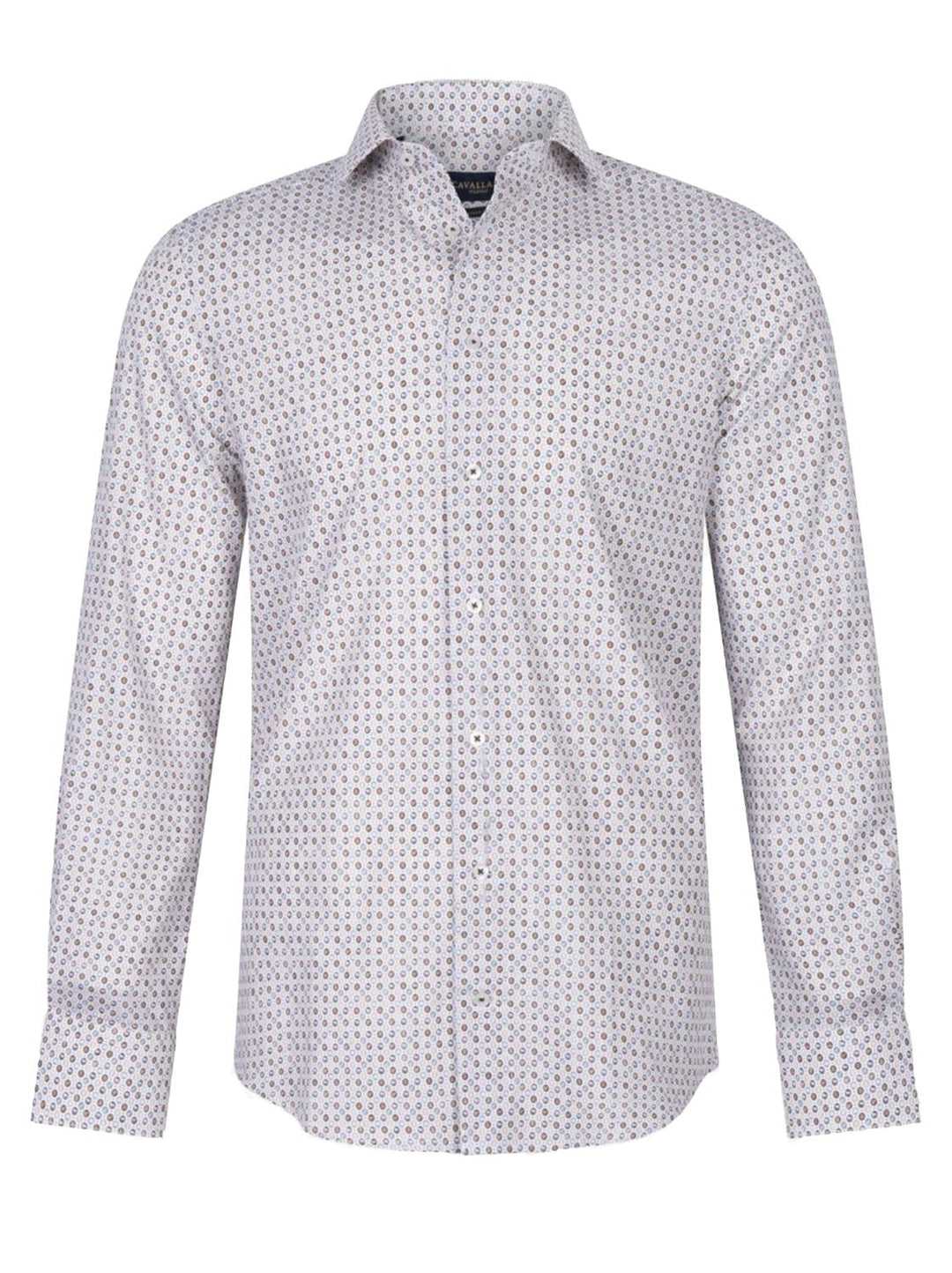 Cavallaro shirt TULIO-100% katoen-HEREN SHIRTS-Bruin