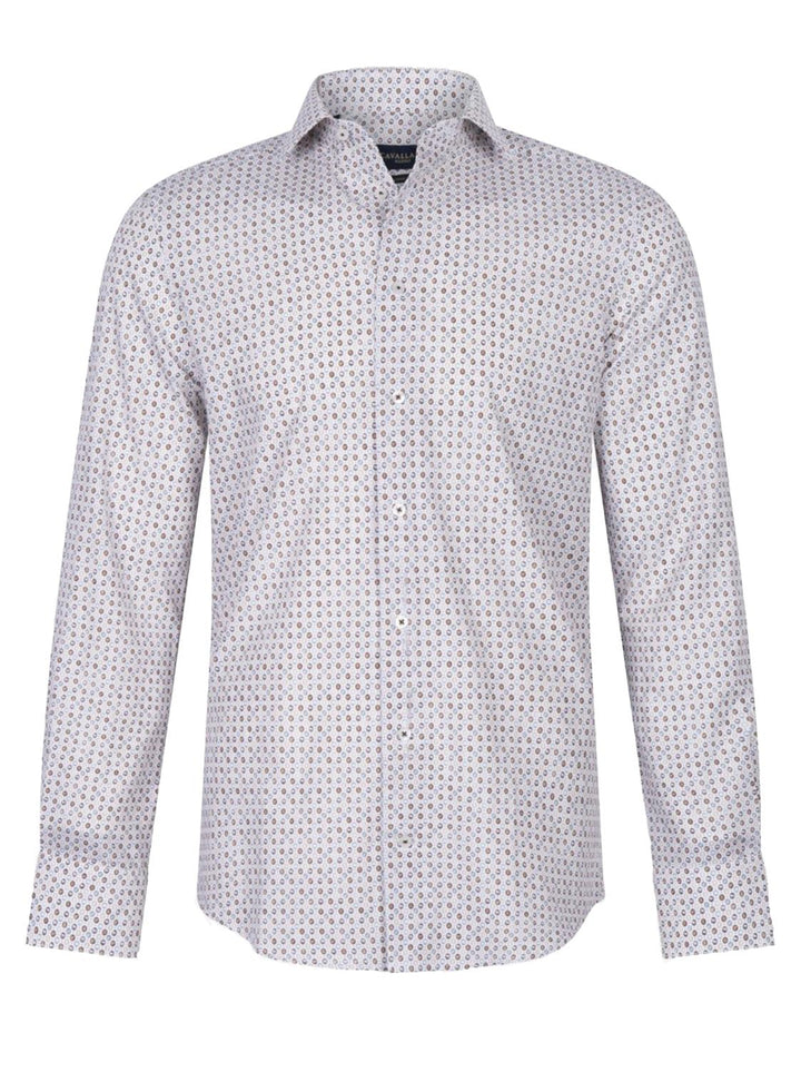 Cavallaro shirt TULIO-100% katoen-HEREN SHIRTS-Bruin