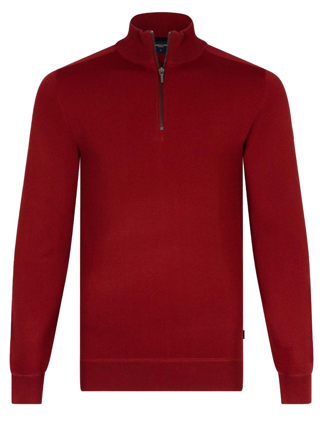 Cavallaro trui MILENO met rits-65% viskose, 35% polyamide-HEREN TRUIEN & VESTEN-Rood