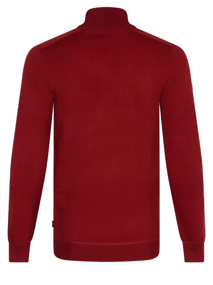 Cavallaro trui MILENO met rits-65% viskose, 35% polyamide-HEREN TRUIEN & VESTEN-Rood