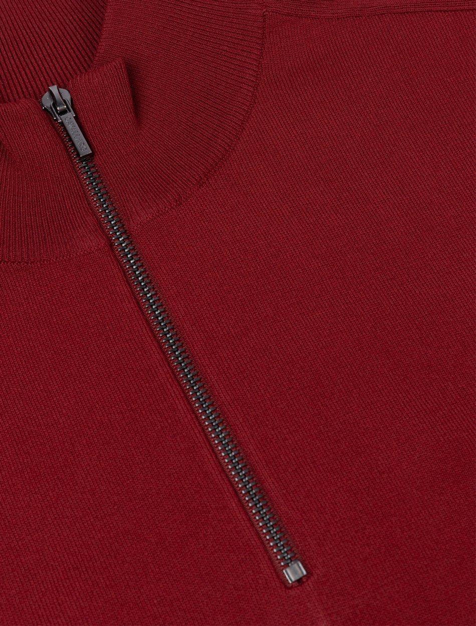 Cavallaro trui MILENO met rits-65% viskose, 35% polyamide-HEREN TRUIEN & VESTEN-Rood