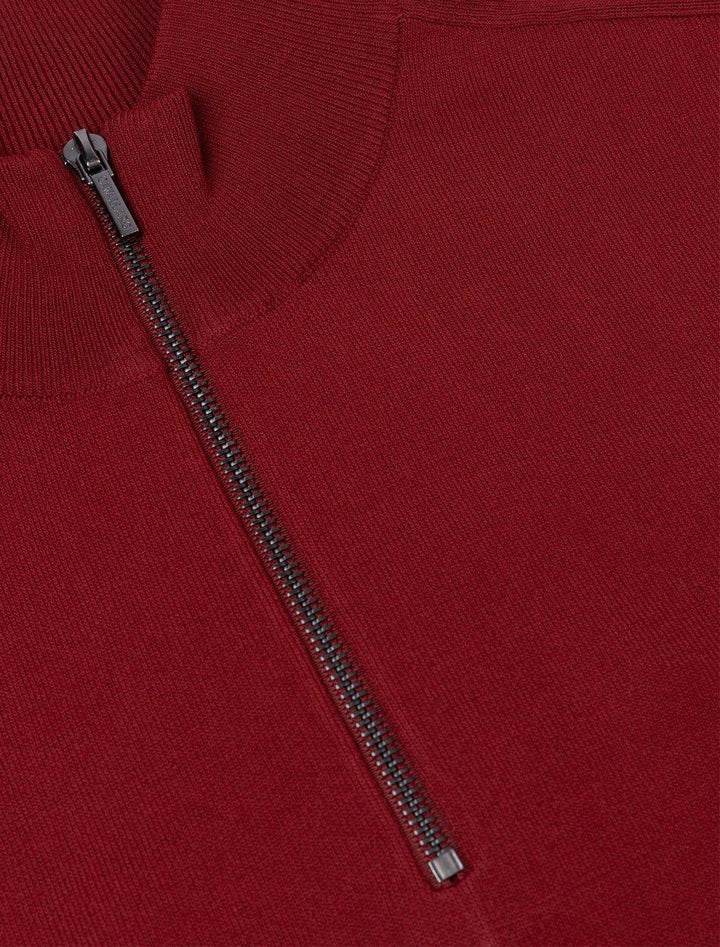 Cavallaro trui MILENO met rits-65% viskose, 35% polyamide-HEREN TRUIEN & VESTEN-Rood