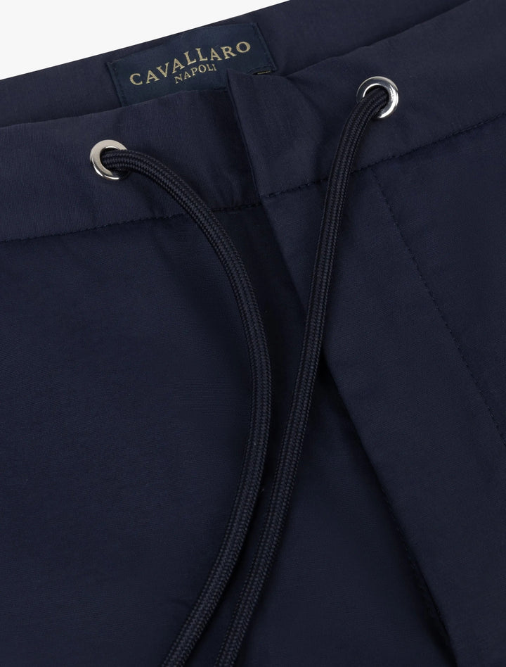 Cavallaro ZANIO bermuda-63% polyamide, 33% katoen, 4% elasthaan-HEREN BROEKEN-Blauw