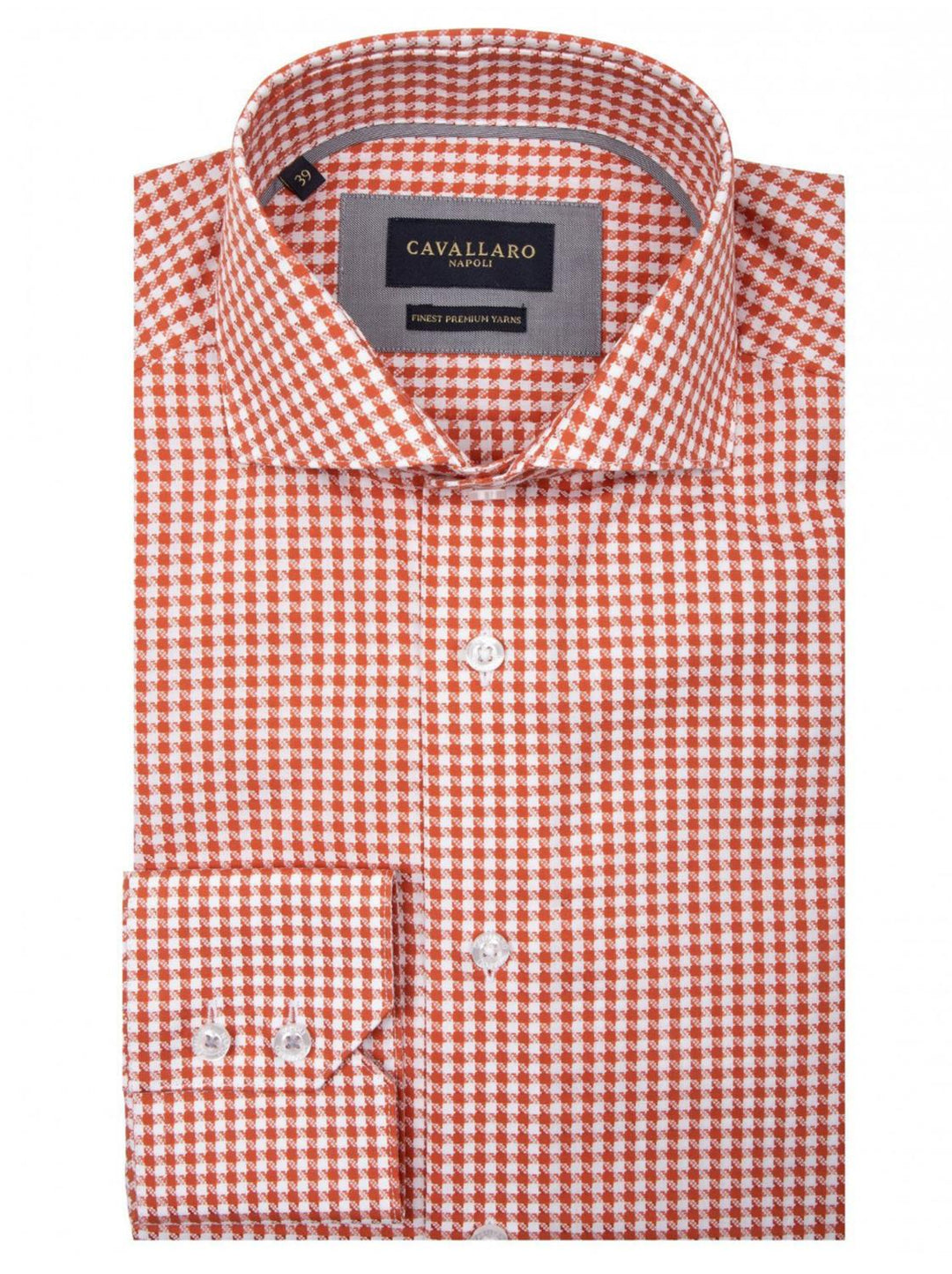 Cavallaro Zodio shirt-100% katoen-HEREN SHIRTS-Oranje