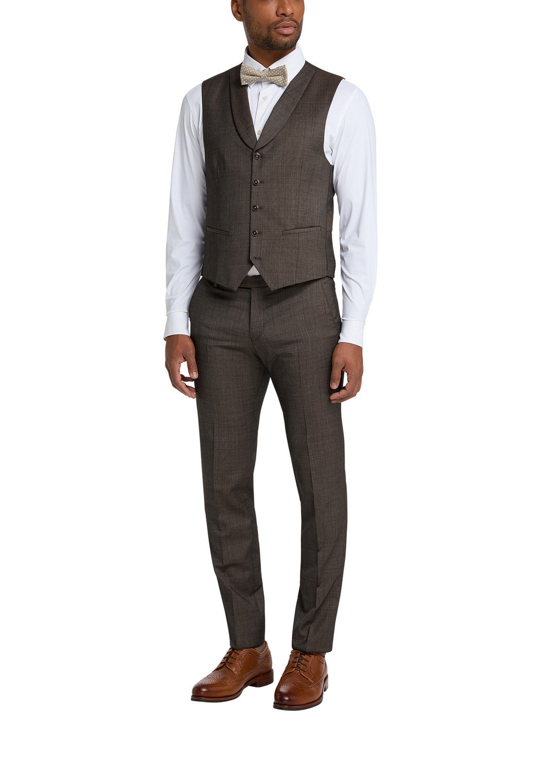 CG Philipp – Gilet Bruin-100% wol-HEREN PAKKEN & COLBERTS-Bruin