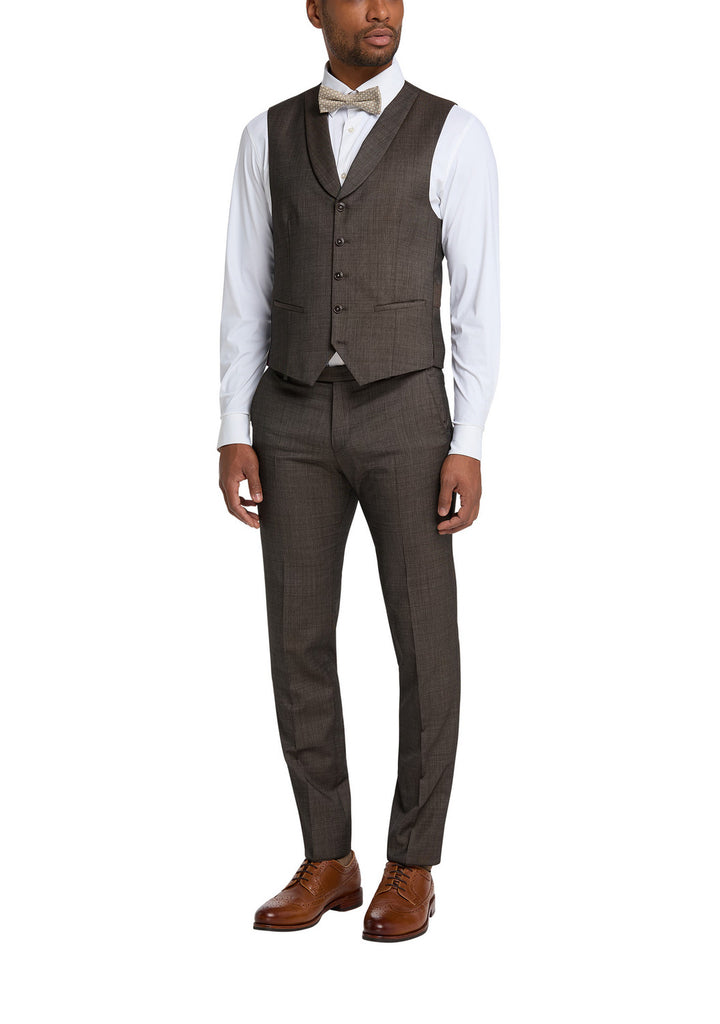 CG Philipp – Gilet Bruin-100% wol-HEREN PAKKEN & COLBERTS-Bruin