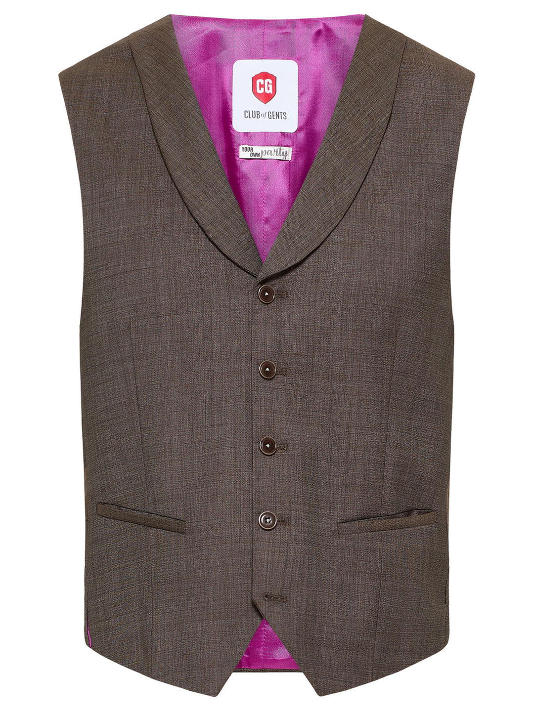 CG Philipp – Gilet Bruin-100% wol-HEREN PAKKEN & COLBERTS-Bruin