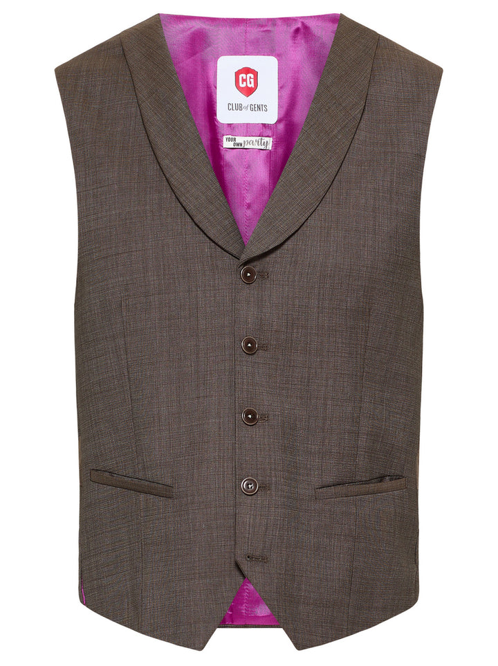 CG Philipp – Gilet Bruin-100% wol-HEREN PAKKEN & COLBERTS-Bruin