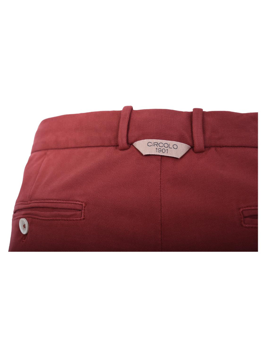 Circolo 1901 chino-98% katoen, 2% elasthaan-HEREN BROEKEN-Rood