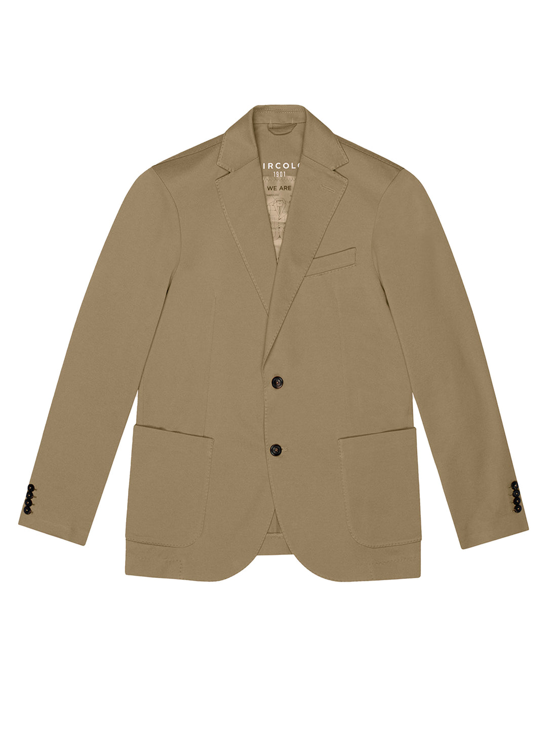 CIRCOLO 1901 colbert-97% katoen, 3% elasthaan<br />-HEREN PAKKEN & COLBERTS-Bruin