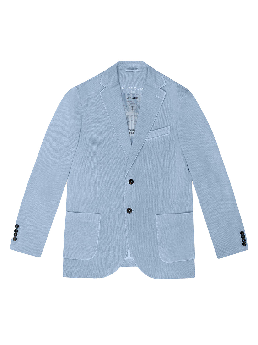 Circolo 1901 colbert blauw-97% katoen, 3% elasthaan-HEREN PAKKEN & COLBERTS-Blauw