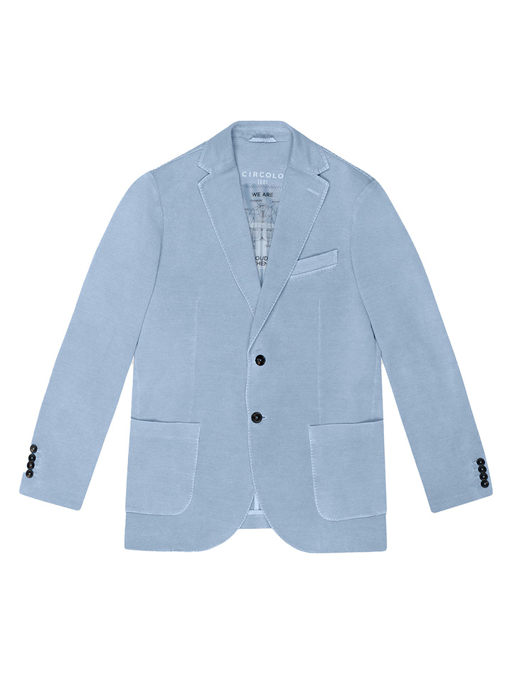 Circolo 1901 colbert blauw-97% katoen, 3% elasthaan-HEREN PAKKEN & COLBERTS-Blauw