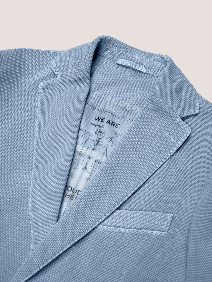 Circolo 1901 colbert blauw-97% katoen, 3% elasthaan-HEREN PAKKEN & COLBERTS-Blauw