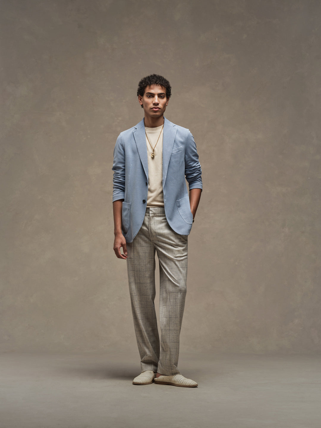 Circolo 1901 colbert blauw-97% katoen, 3% elasthaan-HEREN PAKKEN & COLBERTS-Blauw