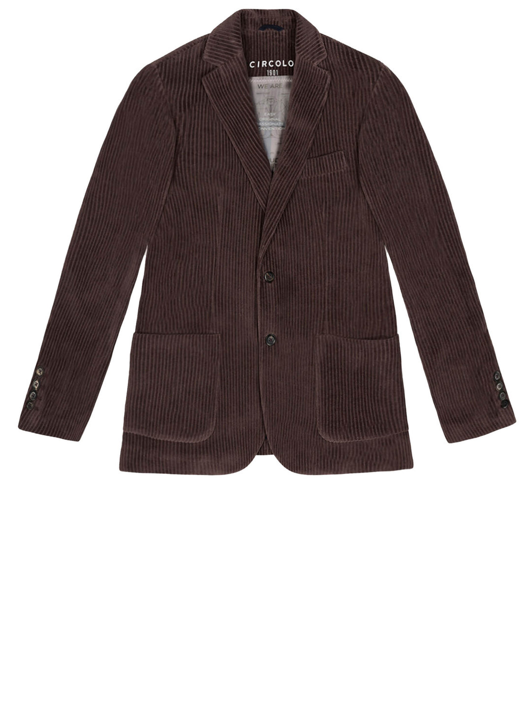 Circolo 1901 corduroy colbert- 80% Co – 20% P-HEREN PAKKEN & COLBERTS-Bruin