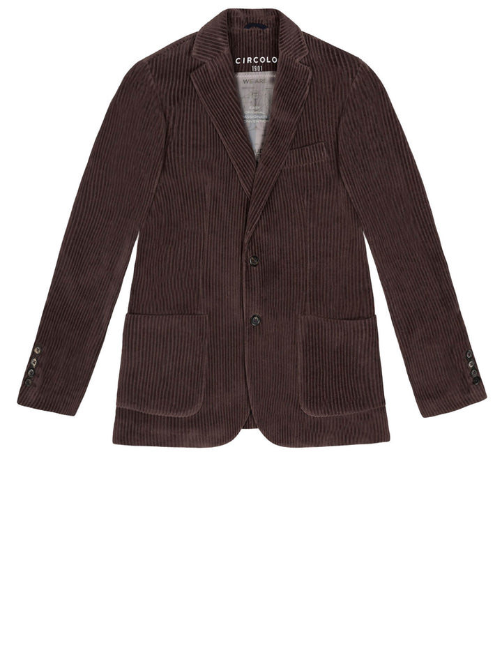 Circolo 1901 corduroy colbert- 80% Co – 20% P-HEREN PAKKEN & COLBERTS-Bruin
