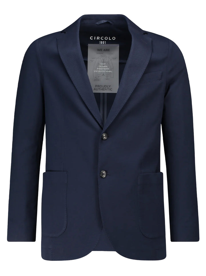 Circolo 1901 heren colbert piquet navy-97% katoen, 3% elasthaan-HEREN PAKKEN & COLBERTS-Blauw
