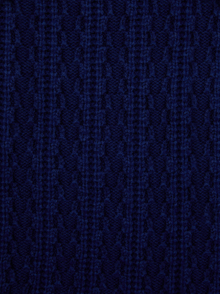 Circolo 1901 trui blauw ronde hals-100% Scheerwol-HEREN TRUIEN & VESTEN-Blauw