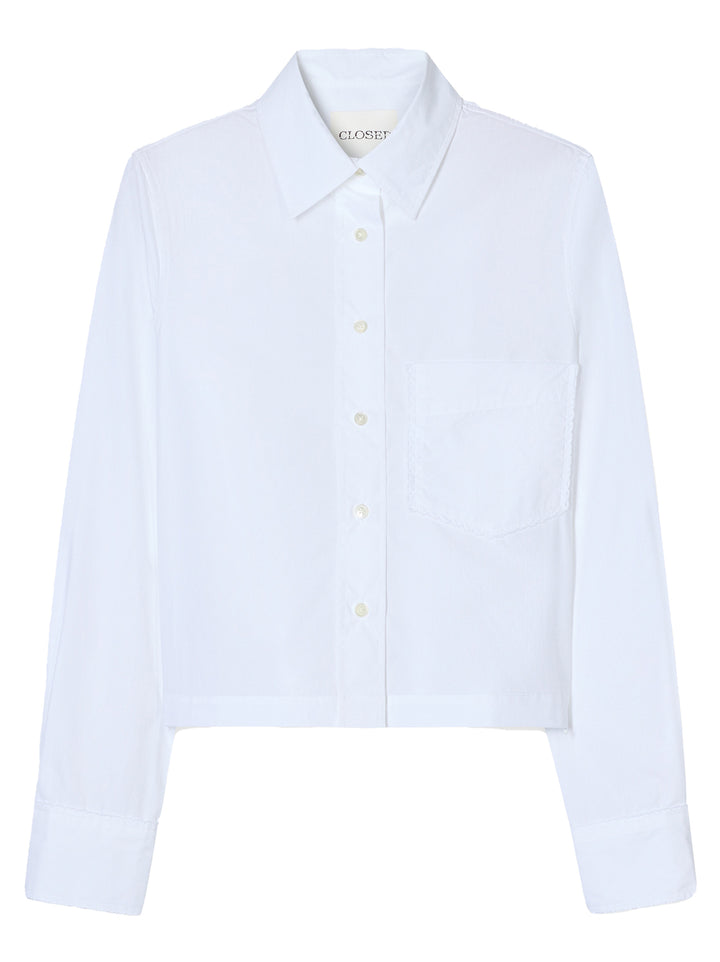 Closed Blouse met kanten details – Wit-100% katoen-DAMES TOPS & BLOUSES-Wit