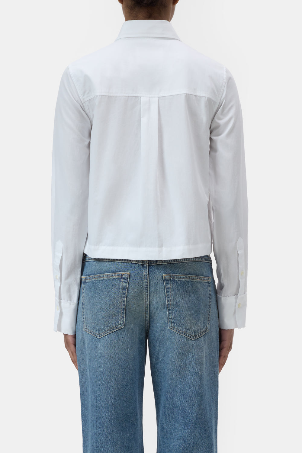 Closed Blouse met kanten details – Wit-100% katoen-DAMES TOPS & BLOUSES-Wit