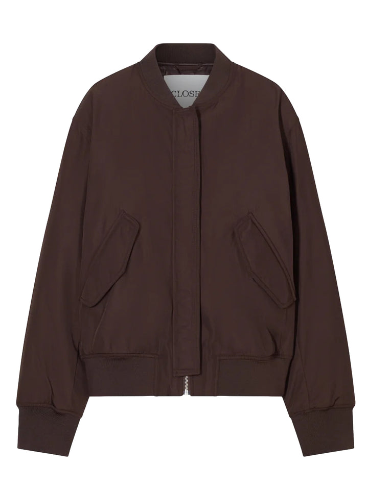 Closed Blouson Jack – Bruin-100% polyester-DAMES JASSEN & JACKS-Bruin