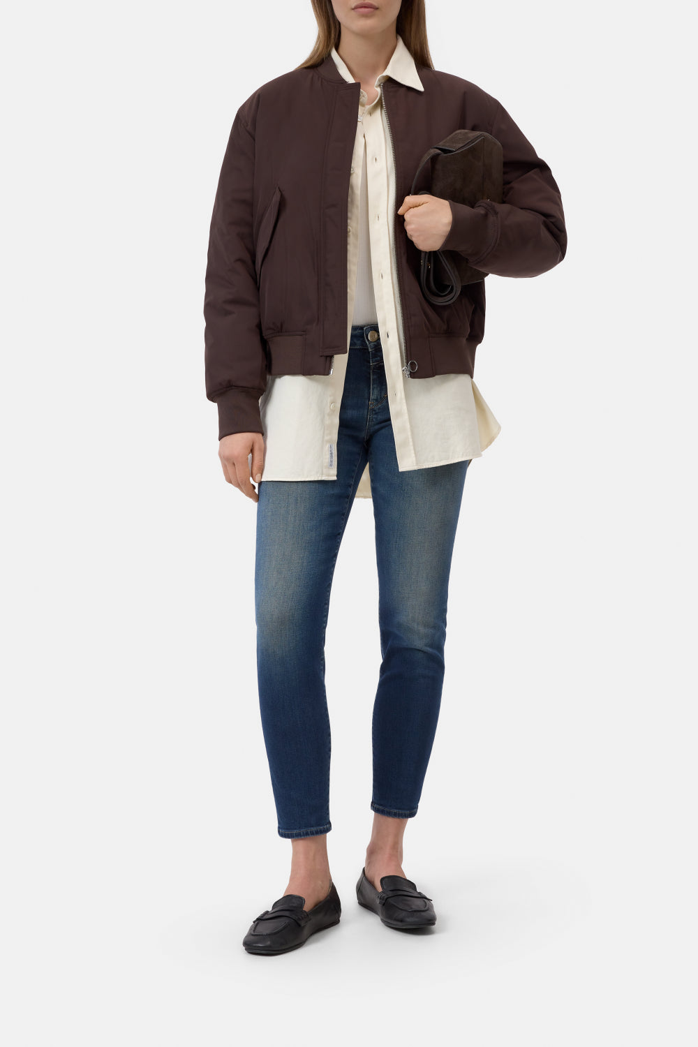 Closed Blouson Jack – Bruin-100% polyester-DAMES JASSEN & JACKS-Bruin