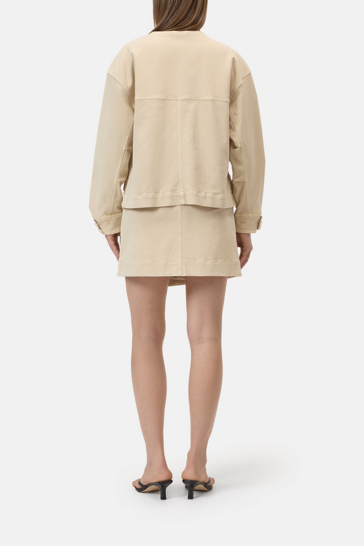 Closed Cropped utility Jacket – Beige-64% lyocell, 34% katoen, 2% elastaan-DAMES BLAZERS & JASJES-Beige