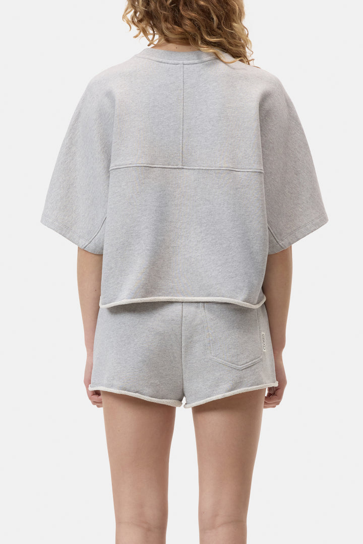 Closed Deep Yoke T-shirt – Grijs-100% katoen-DAMES TOPS & BLOUSES-Grijs