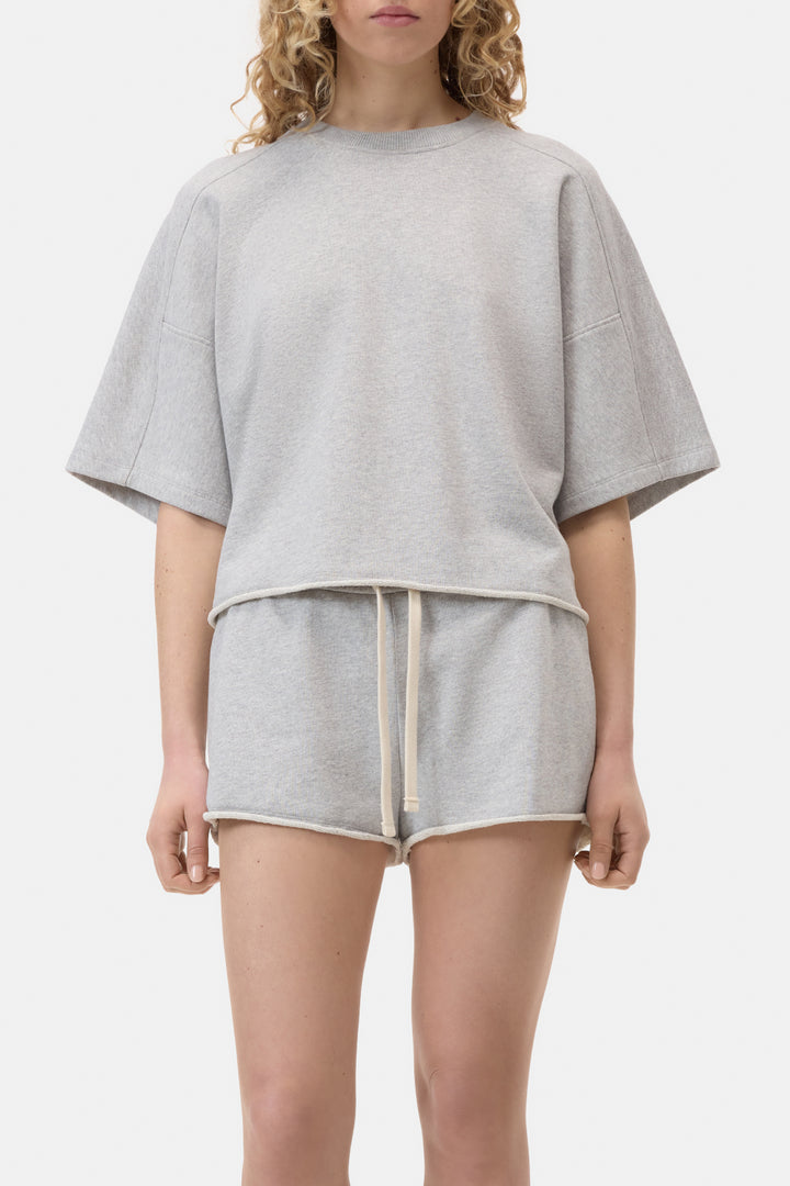 Closed Deep Yoke T-shirt – Grijs-100% katoen-DAMES TOPS & BLOUSES-Grijs