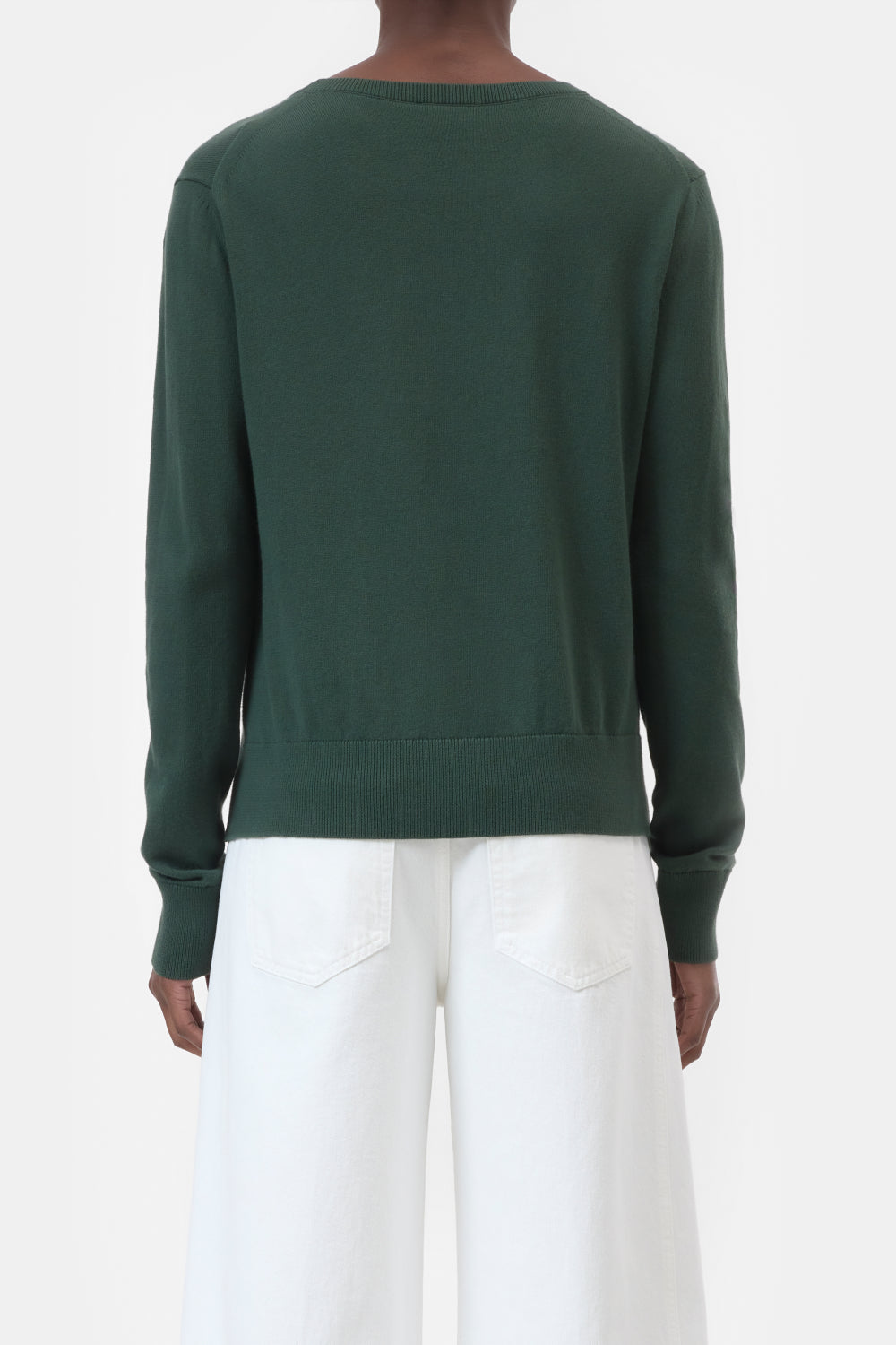 Closed Fijn Gebreide Trui – Groen-94% katoen, 3% cashmere, 3% wol-DAMES TRUIEN & VESTEN-Groen