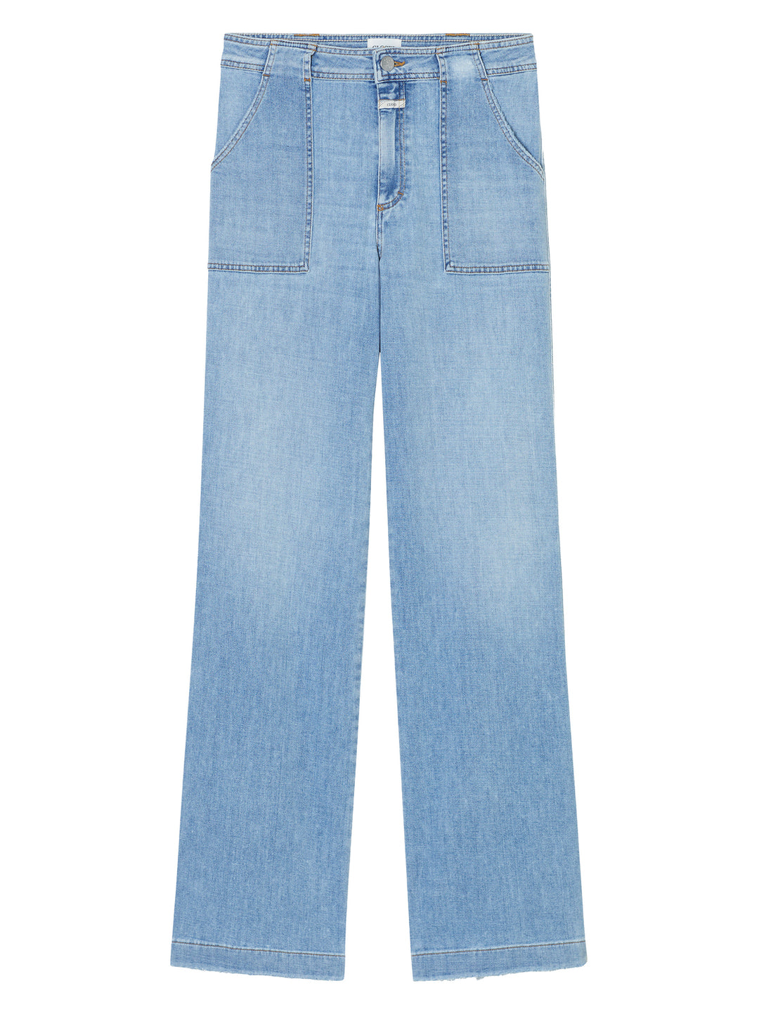 Closed – Flared Jeans Aria Light Blue-92% katoen, 6% elastomultiester, 2% elastaan-DAMES BROEKEN-Blauw
